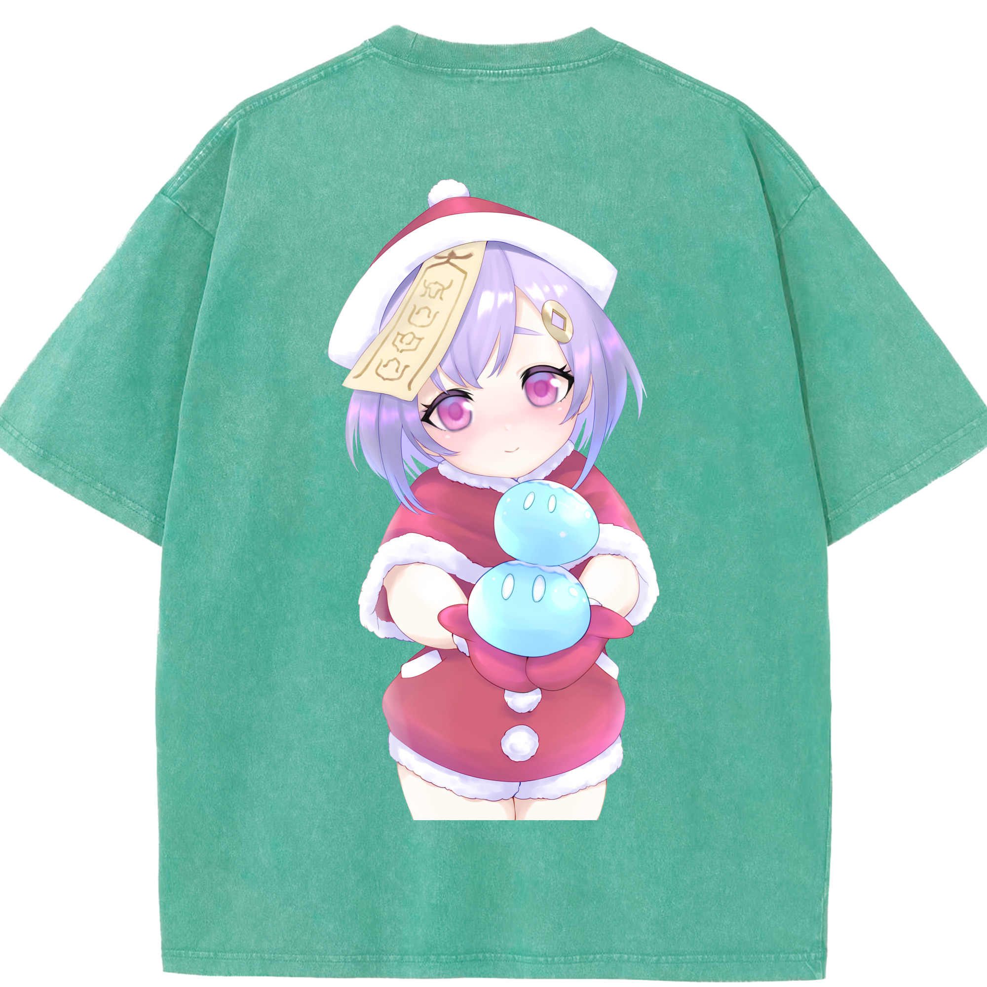 げんし神 七七 なな  genshin Nana 綿100% ヴィンテージ風 半袖Tシャツ（背面プリント）